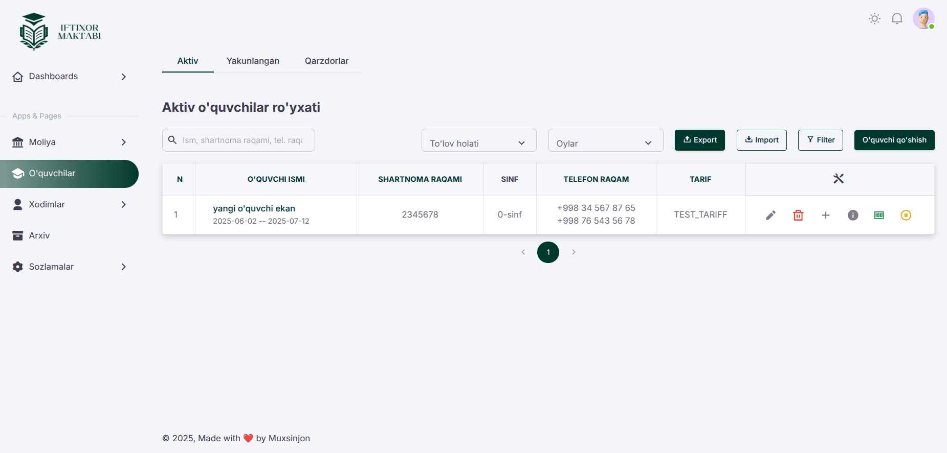 Iftixor Financial Management App - Image 6